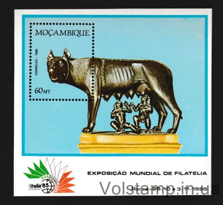 1985 Mozambique (ITALIA Capitoline Wolf) MNH №BL 18