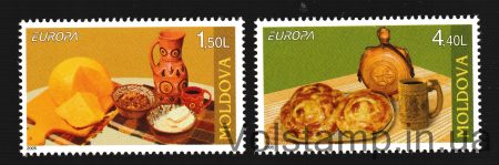 2005 Серия марок Молдова (Серия «Европа» (CEPT) — Гастрономия) MNH №511-512