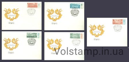 1986 FDC Palaces-Museums of Leningrad №5723-5727