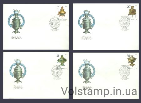 1989 FDC Russian samovars №5976-5979