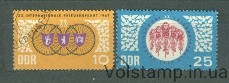 1967 GDR Stamp Series (World Cycling Course) Used №1278-1279