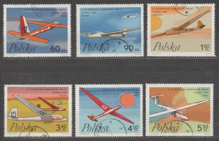1968 Польша Серия марок (Авиация, Польские Планеры) MNH №1846-1851