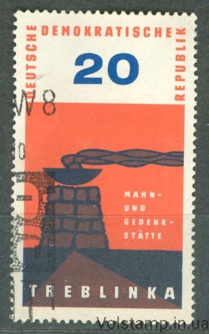 1963 НДР Марка (Пам'ятник Треблінка) Гашена №975