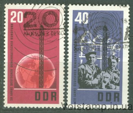 1965 ГДР Серия марок (20-летие немецкого демократического радиовещания) Гашеные №1111-1112