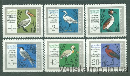 1968 Болгарія Серія марок (Птахи) Гашені №1836-1841