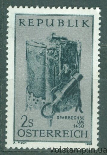 1969 Австрия Марка (Копилка, серебро) MNH №1317