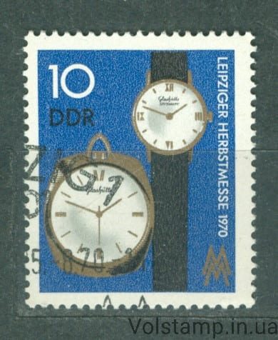 1970 ГДР Марка (Лейпцигская осенняя ярмарка, часы) Гашеная №1601