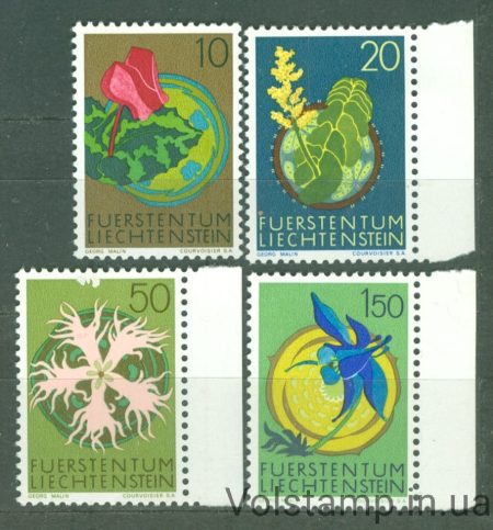 1971 Лихтенштейн Серия марок (Цветы Лихтенштейна) MNH №539-542