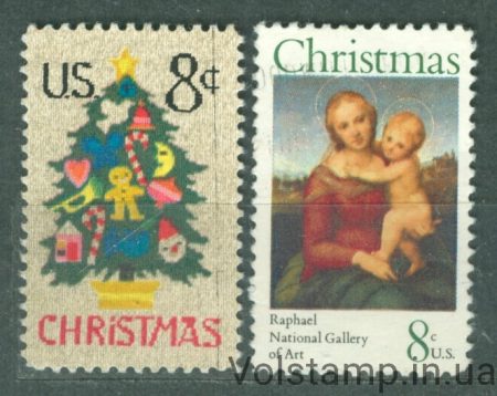 1973 USA Stamp Series (Christmas 1973) MH №1123-1124