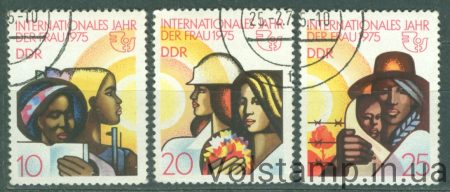 1975 НДР Серія марок (Міжнародний жіночий рік) Гашена №2019-2021