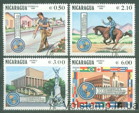 1981 Никарагуа Серия марок (Почтовый союз Испании и американцев) Гашеные №2197-2200