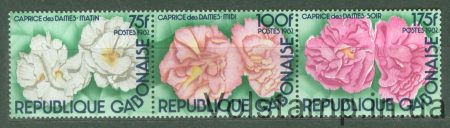 1982 Габон Сцепка (Цветы) MNH №828-830