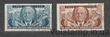 1954 ГДР Серия марок (Вильгельм Пик, личность) Гашеные №443-444
