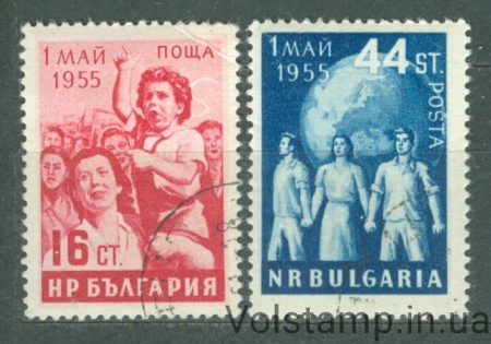 1955 Болгарія Серія марок (День праці) Гашені №948-949