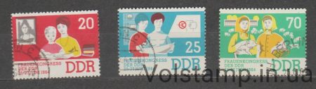 1964 GDR Stamp Series (National Women's Congress, Education) Used №1030-1032