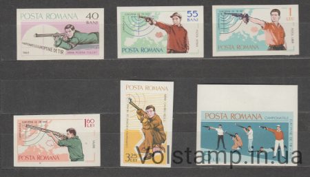 1965 Румыния Серия марок (Чемпионат Европы по стрельбе, Бухарест) MNH №2413-2418