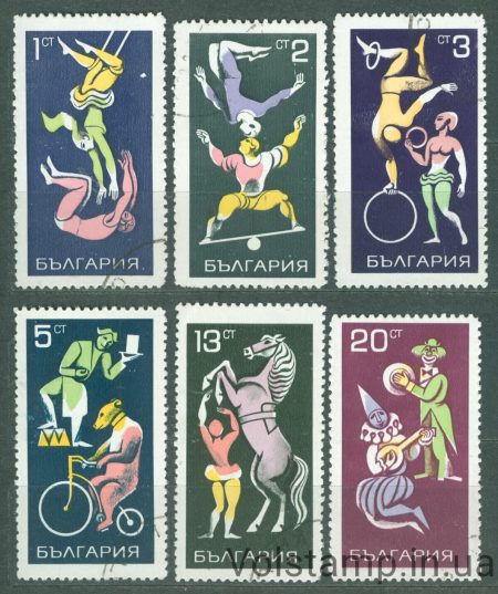1969 Bulgaria Series of stamps (Circus) Used №1956-1961