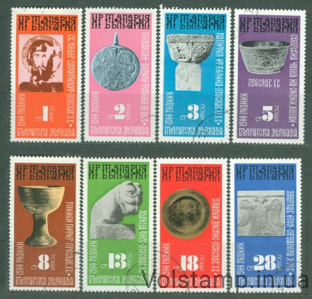 1974 Bulgaria Series of stamps (National Art Objects) Used №2392-2399