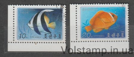 1986 Северная Корея Серия марок (Рыбы) Гашеные №2726-2727
