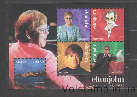 2003 Мальта Блок (Элтон Джон, музыканты) MNH №БЛ25