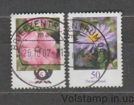 2006 Германия, Федеративная Республика Серия марок (Цветы стандартные) Гашеные №2462-2463