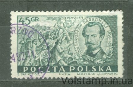 1951 Польша Марка (Генерал Ярослав Домбровский) Гашеная №685