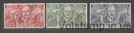 1951 Польша Серия марок (Президент Болеслав Берут) Гашеные №702-704