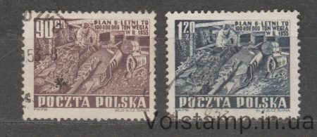 1951 Poland Stamp Series (Six Year Reconstruction Plan) Used №715-716