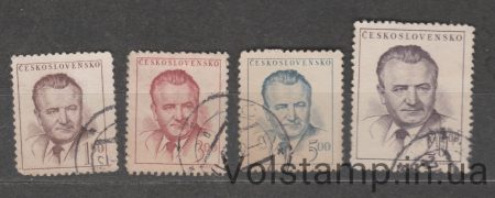 1952 Czechoslovakia Stamp Series (President Gottwald) Used №552-555