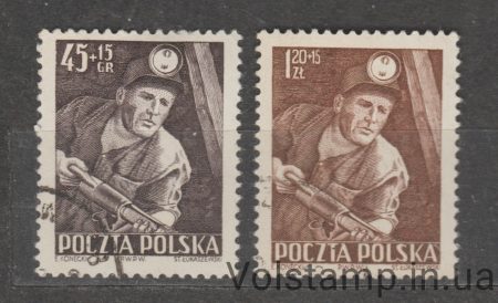 1952 Польша Серия марок (День польских шахтеров) Гашеные №783-784