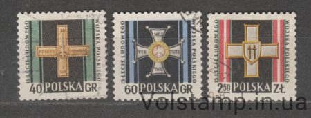 1958 Польша Серия марок (Польская народная армия) Гашеные №1069-1071