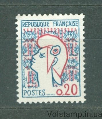 1961 Франция Марка (Марианна: Жан Кокто) MNH №1335