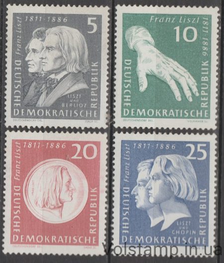 1961 ГДР Серия марок (Лист Рельеф) MNH №857-860