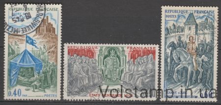 1968 France Stamp Series (History of France) Used №1644-1646