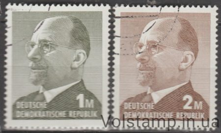 1969 ГДР Серия марок (Председатель Государственного совета Вальтер Ульбрихт) Гашеные №968-969