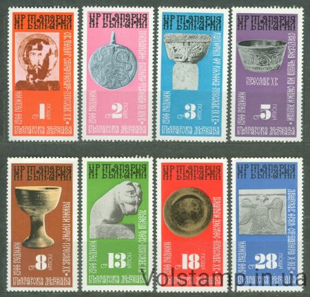 1974 Bulgaria Series of stamps (National Art Objects) MNH №2392-2399