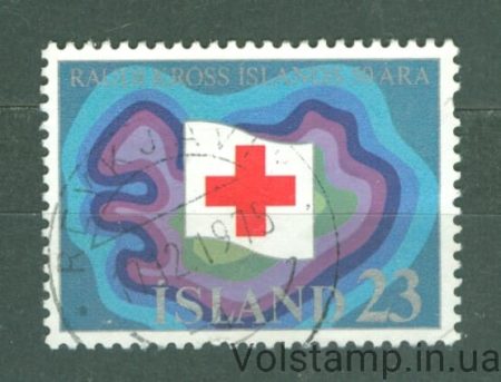 1975 Исландия Марка (Красный Крест) Гашеная №509