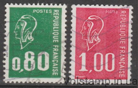 1976 Франция Серия марок (Марианна типа Bequet) Гашеные №1984-1985