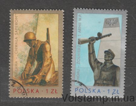 1976 Poland Series of stamps (Memorials opened for the 30th anniversary. About the Victory in the Second World War) Used №2442-244