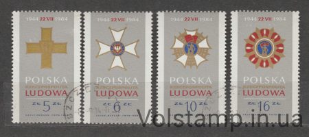 1984 Польша Серия марок (Ордера) Гашеные №2926-2929