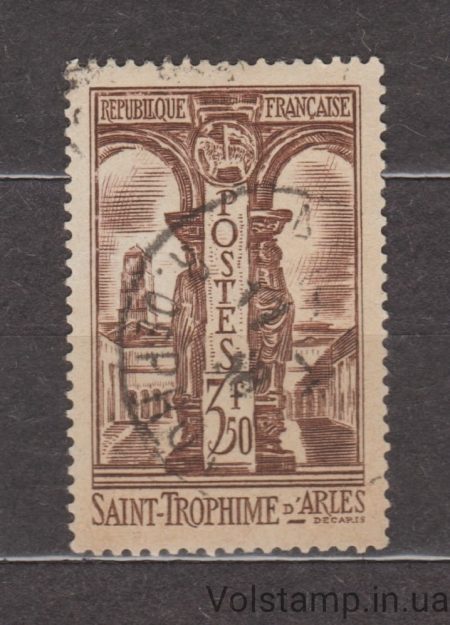 1935 France Stamp (Arles: monastery of the Church of Saint Trophime.) Used №298