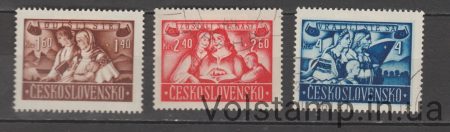 1946 Чехословакия Серия марок (Чехи и словаки возвращаются домой) Гашеные №505-507