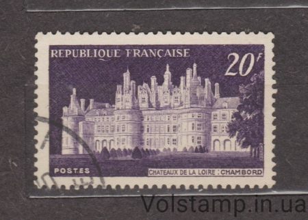 1952 Франция Марка (Замок Шамбор) Гашеная №941