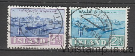 1961 Исландия Серия марок (Порт Рейкьявик) Гашеные №352-353