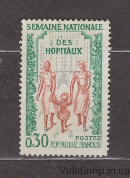 1962 Франция Марка (Национальная больничная неделя) MH №1393