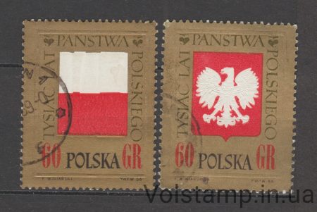 1966 Poland Series of stamps (1000 years of the Polish state) Used №1689-1690