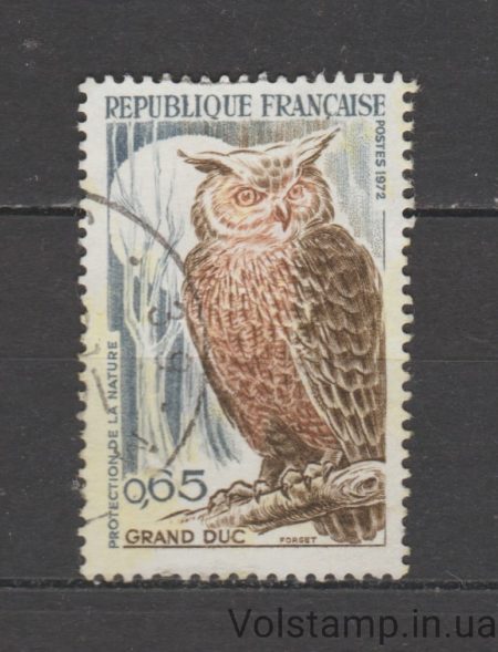1972 Франція Марка (Євразійський пугач) Гашена №1787