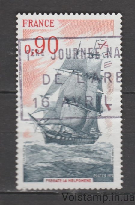 1975 Франція Марка (Фрегат "Мельпомена".) Гашена №1945