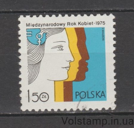 1975 Польша Марка (Международный Женский год) Гашеная №2397