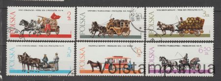 1980 Польща Серія марок (Кінний транспорт) Гашені №2721-2726